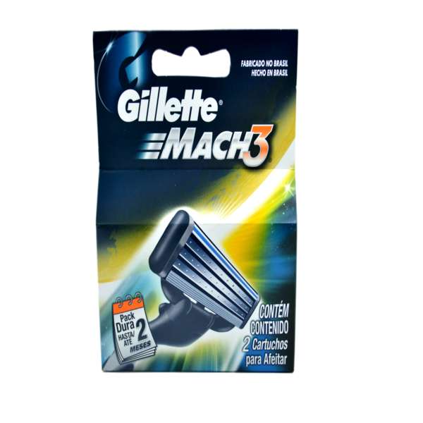 Cartuchos Mach 3 Gillette Repuesto 2 Unidades