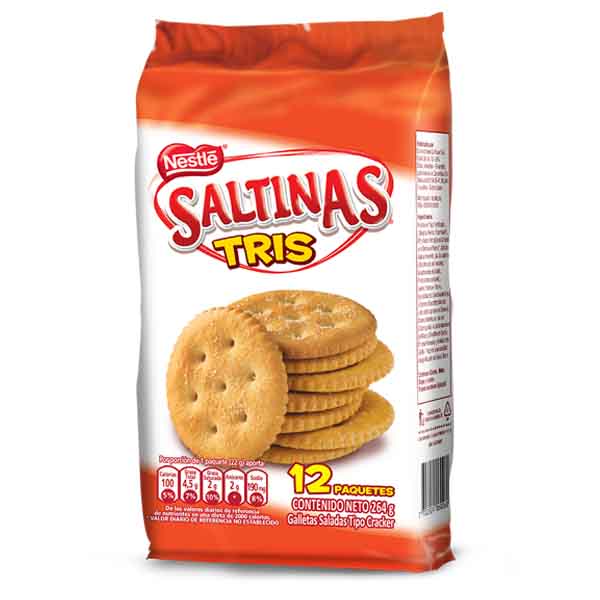 Galletas Saltinas Tris 12 Unidades 264Gr