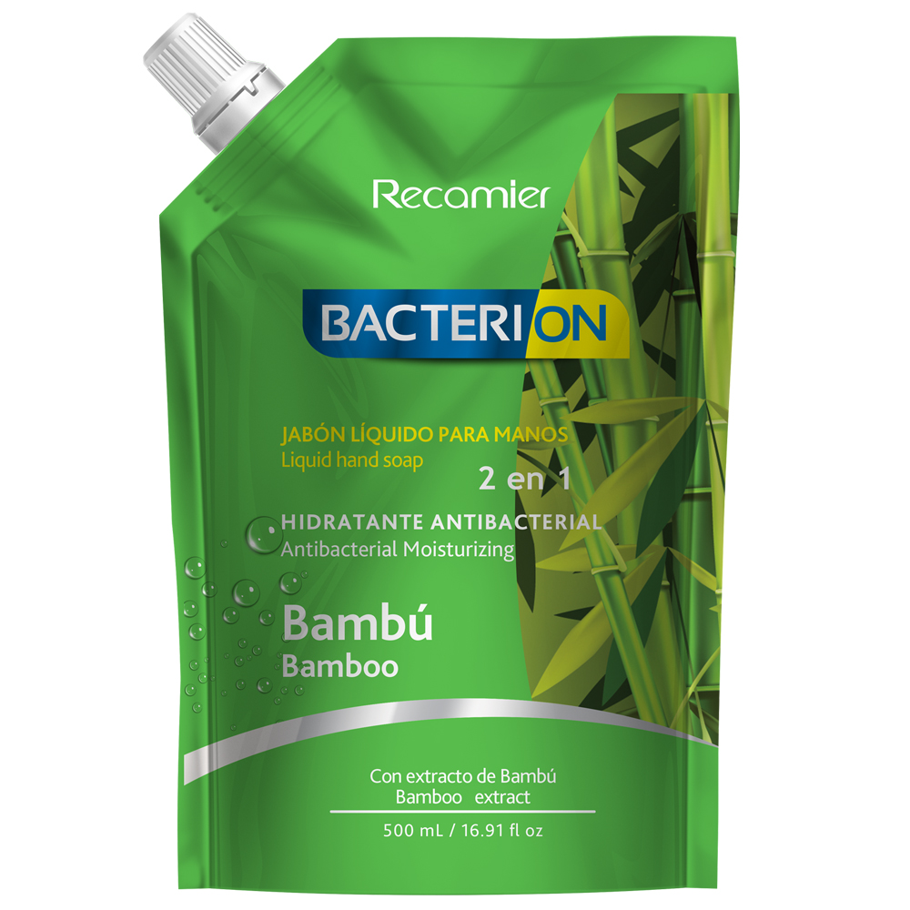 Jabón Liquido Bacterion Bambu 2En1 Repuesto 500Ml
