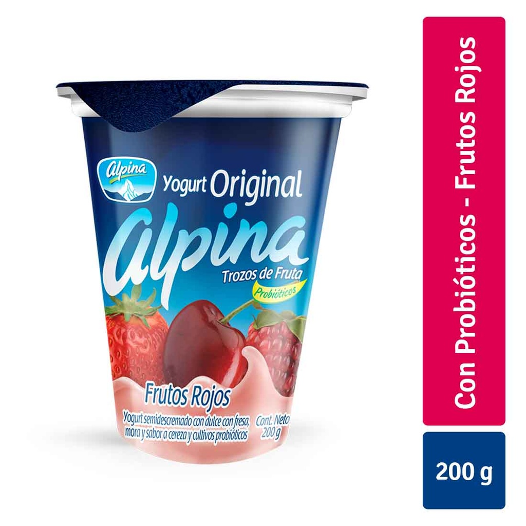 Yogurt Alpina Original Frutos Rojos 200Gr