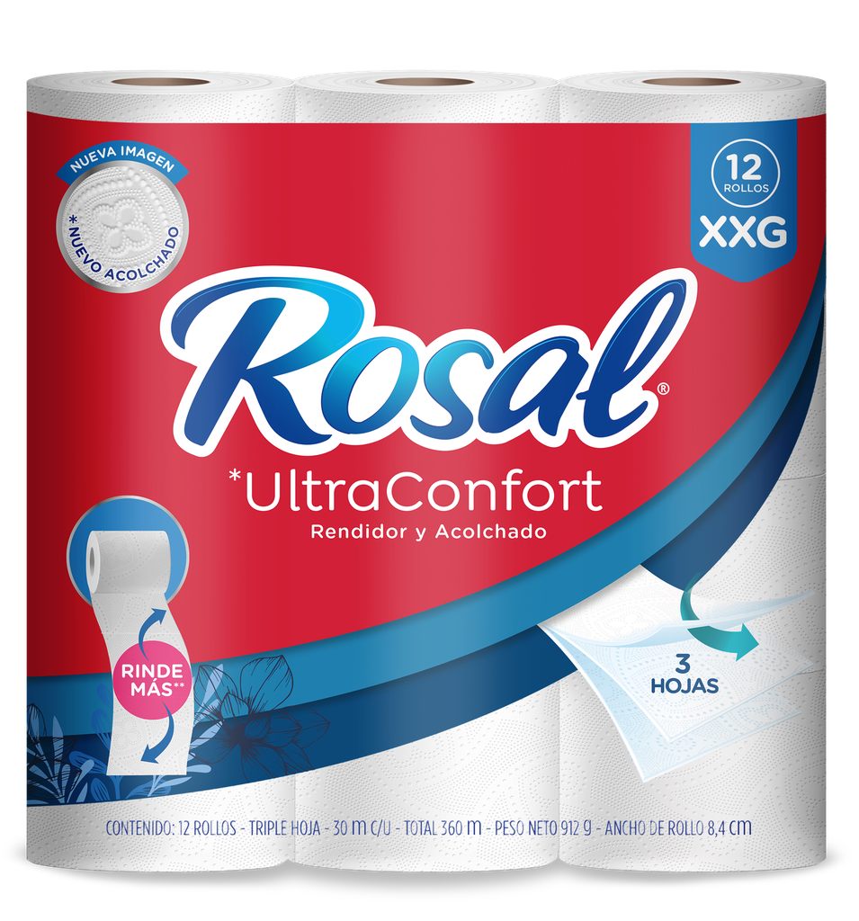 Papel Higiénico Rosal Ultra Confort XXG 12 Unidades
