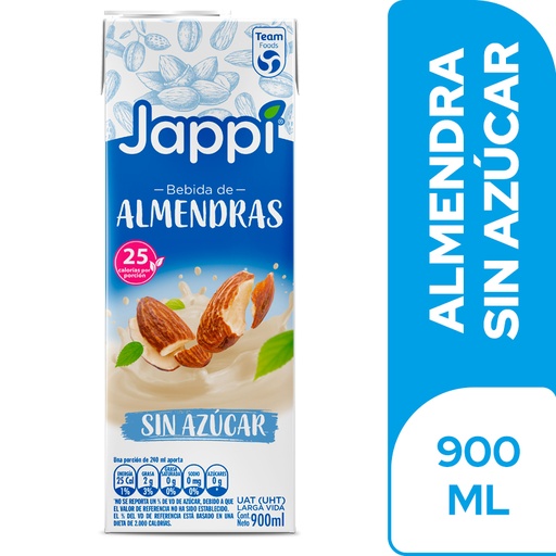 [050265] Bebida Almendra Jappi Sin Azucar Tetrapak 900Ml