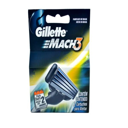 [003760] Cartuchos Mach 3 Gillette Repuesto 2 Unidades
