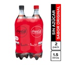 Coca Cola 1500Ml + Coca Cola Sin Azúcar 1500Ml