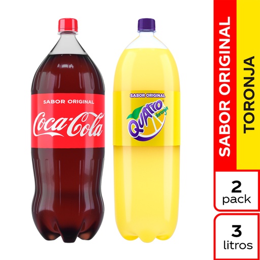 [016539] Coca Cola 3000Ml + Quatro 3000Ml Precio Especial