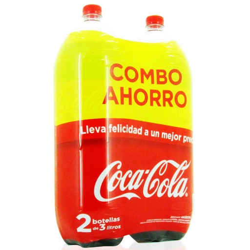 [019108] Coca Cola 3000Ml 2 Unidades Combo Ahorro