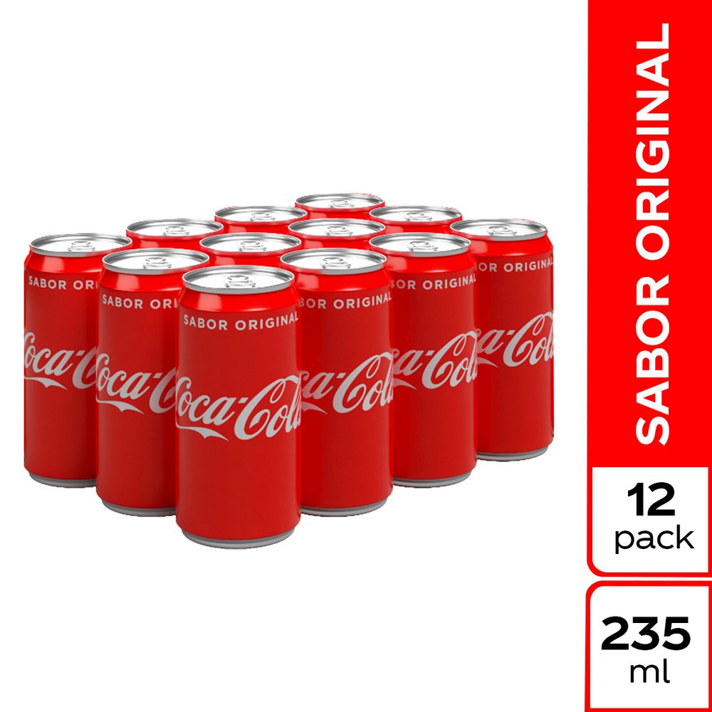 Coca Cola Original en Lata 24 Unidades / 235 ml / 8.27 oz