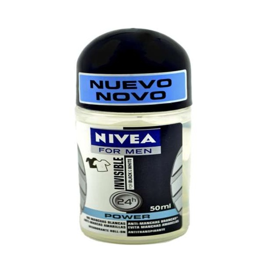 [010151] Desodorante Nivea Men Invisible Black & White Rollon 50Ml