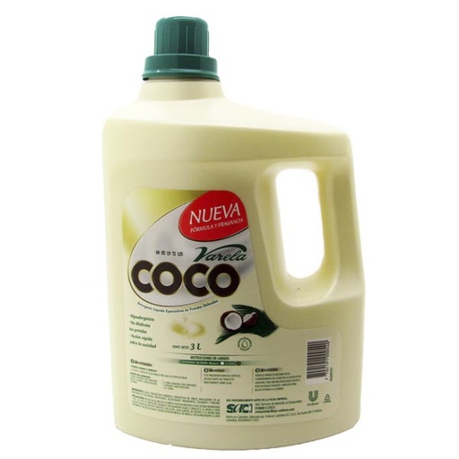 [042877] Detergente Líquido Coco Varela 3000Ml