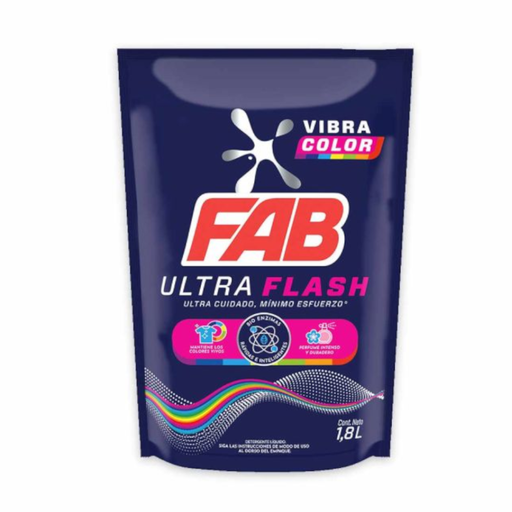 [051533] Detergente Líquido Fab Protección Color Ultra Flash Doypak 1800Ml