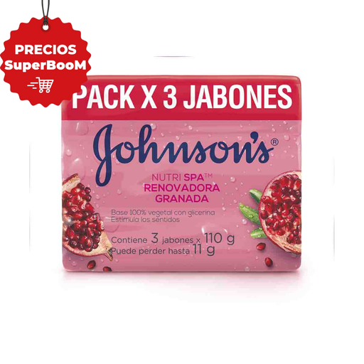 [051228] Jabón Johnson's Nutri Spa Renovadora Granada 110Gr 3 Unidades