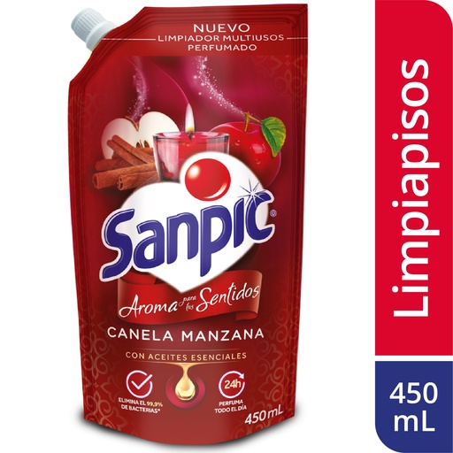 [050270] Limpiador Liquido Sanpic Canela Manzana Doypak 450Ml