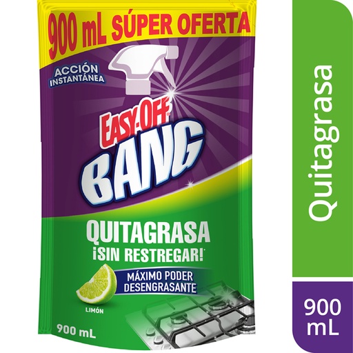 [051854] Limpiador Líquido Easy Off Quitagrasa Limón 900Ml