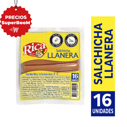[000840] Salchicha Llanera Rica 500Gr