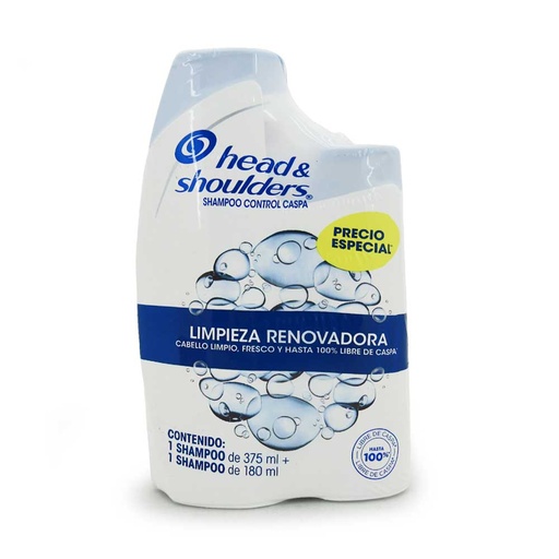 [049943] Shampoo H&S 375Ml+Shampoo H&S Limpieza Renovadora 180Ml