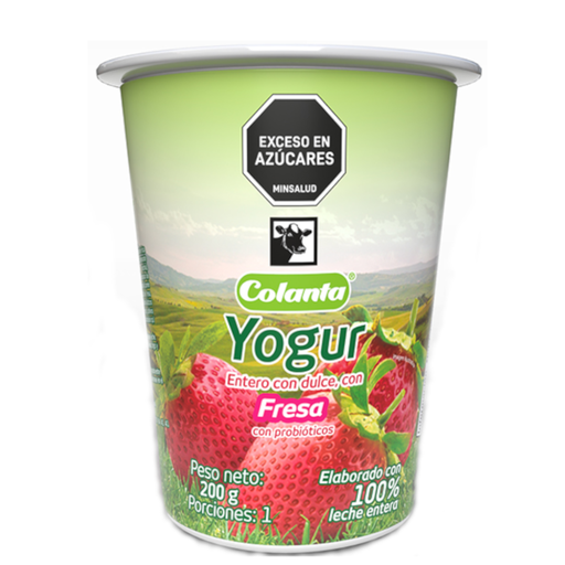 [000379] Yogur Colanta Fresa Vaso 200Gr