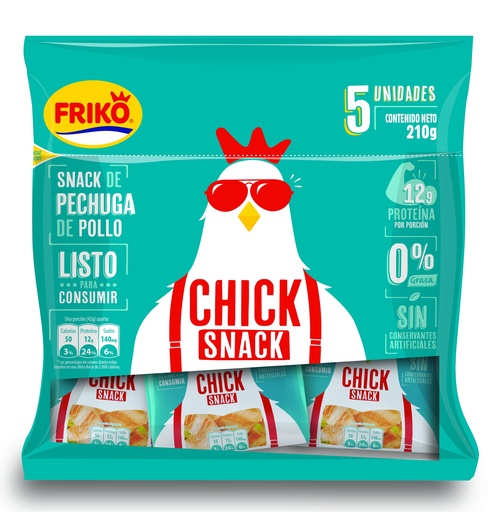 [053598] Chick Snack Pechuga De Pollo Friko 5 Unidades 210Gr