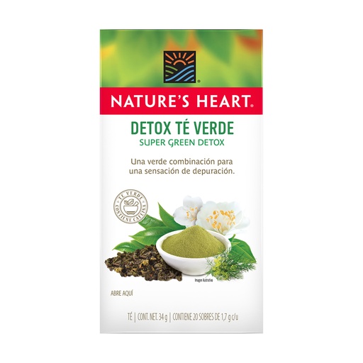 [054805] Té Verde Detox Nature's Heart  20 Sobres 34Gr