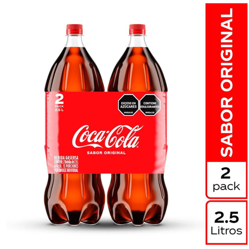 [055094] Coca Cola  2500Ml 2 Unidades Combo Ahorro