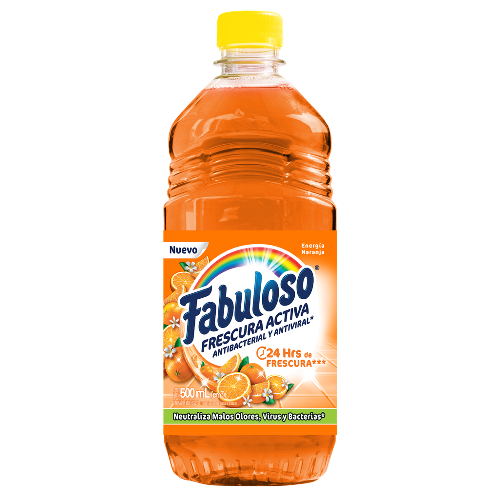 Limpiador Líquido Fabuloso Energía Naranja 500Ml | SuperBooM