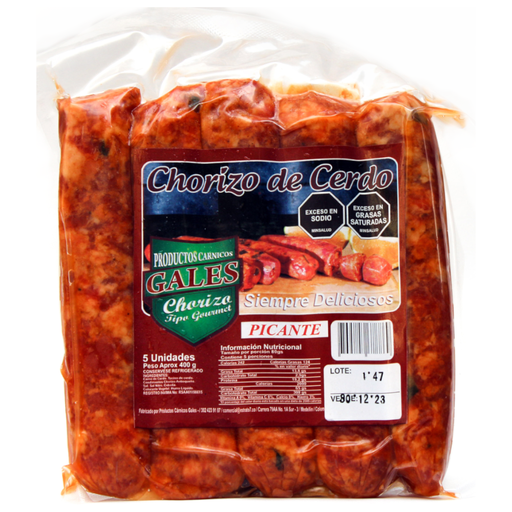 [055516] Chorizo De Cerdo Gales Picante 5 Unidades 400Gr