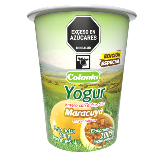[055706] Yogur Colanta Maracuya Vaso 200Gr