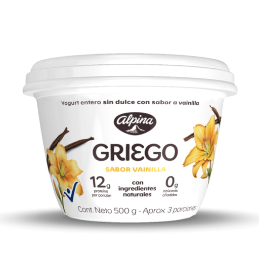 [055744] Yogurt Griego Alpina Vainilla 500Gr