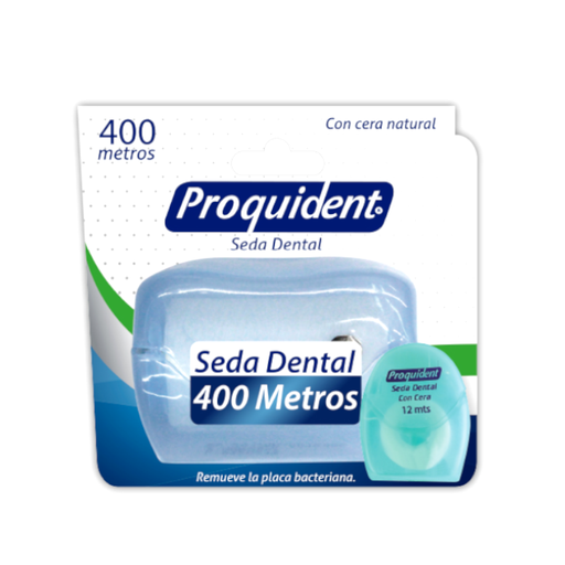 [055924] Seda Dental Con Cera Natural Proquident 400Mt Gratis Seda 12Mt