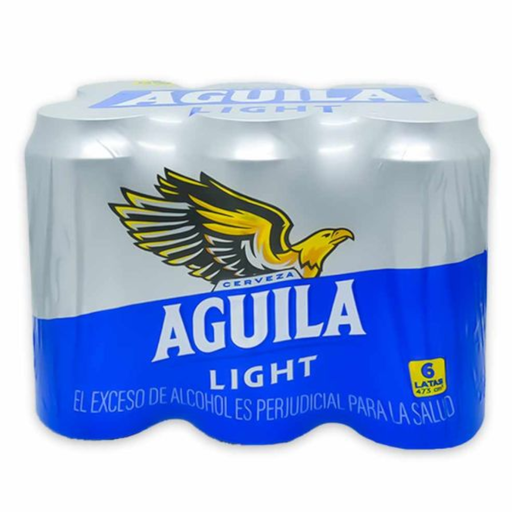 [055934] Cerveza Aguila Lata Light 6 Unidades 473CC