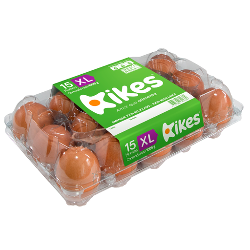 [055964] Huevos AAA Rojo Kikes XL 15 Unidades