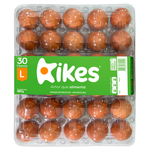 [048251] Huevos AA Rojo  Kikes L 30 Unidades
