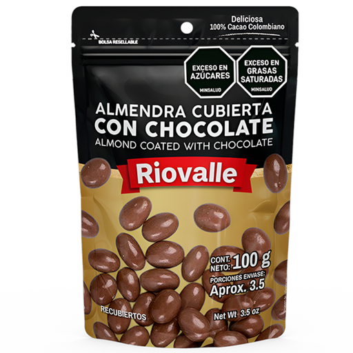 [056046] Almendra Cubierta Con Chocolate Riovalle 100Gr