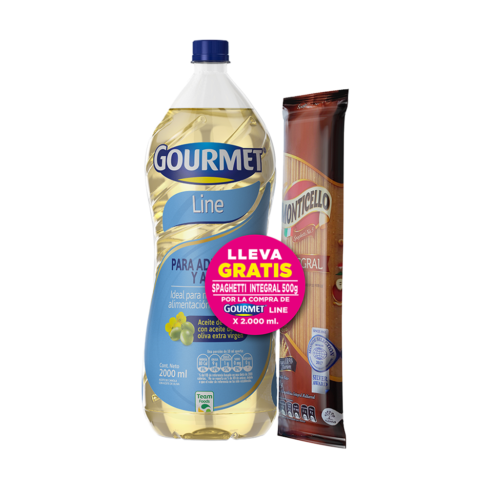 Aceite Gourmet Line 2000Ml Gratis Spaghetti Integral 200Gr