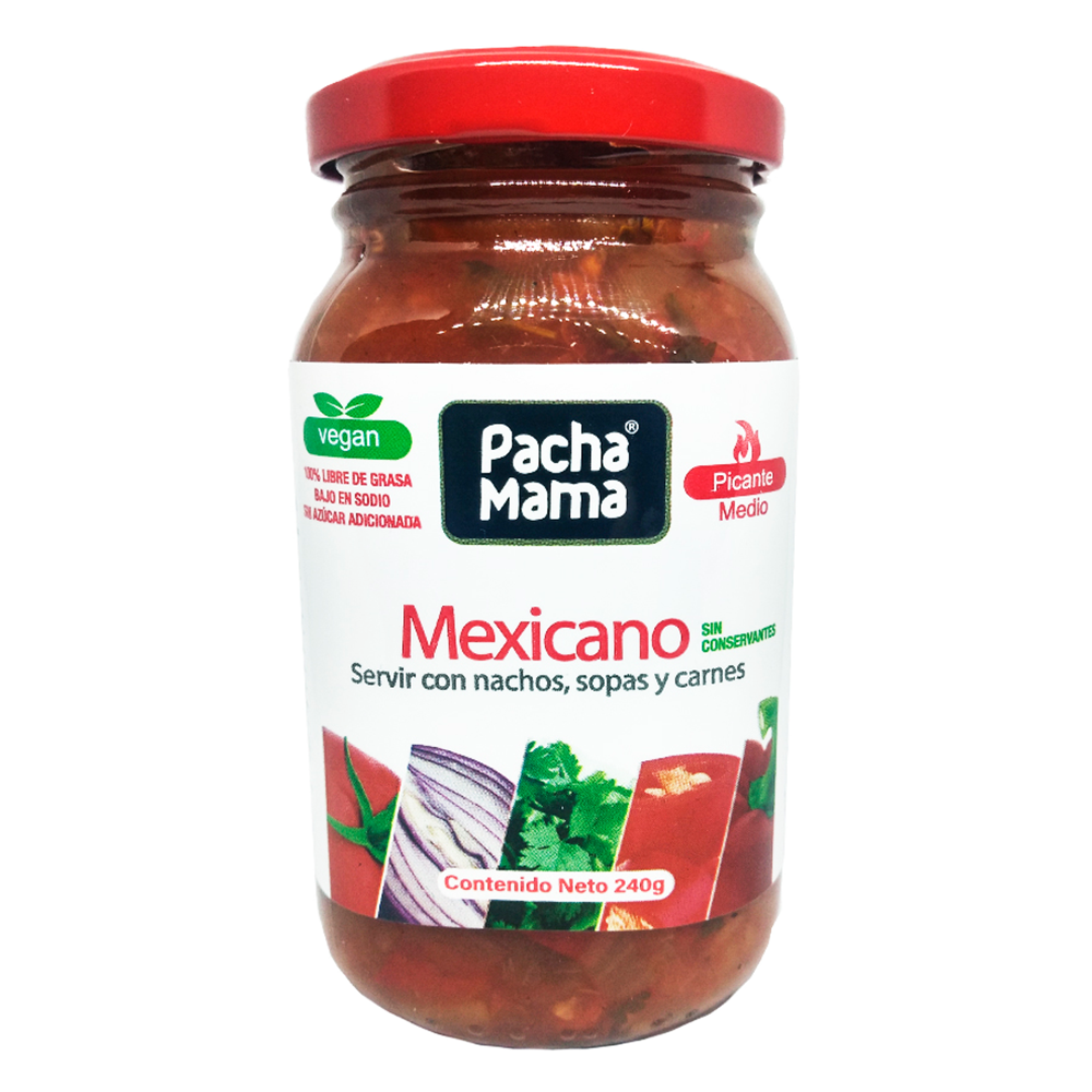 Aderezo Mexicano Picante Medio Pacha Mama 240Gr