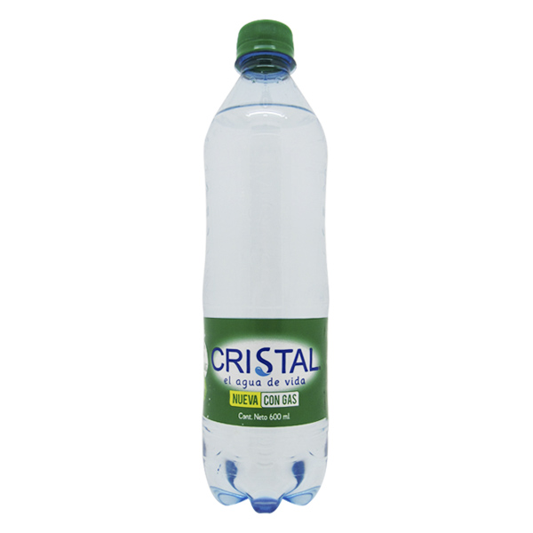 Agua Cristal Con Gas 600Ml