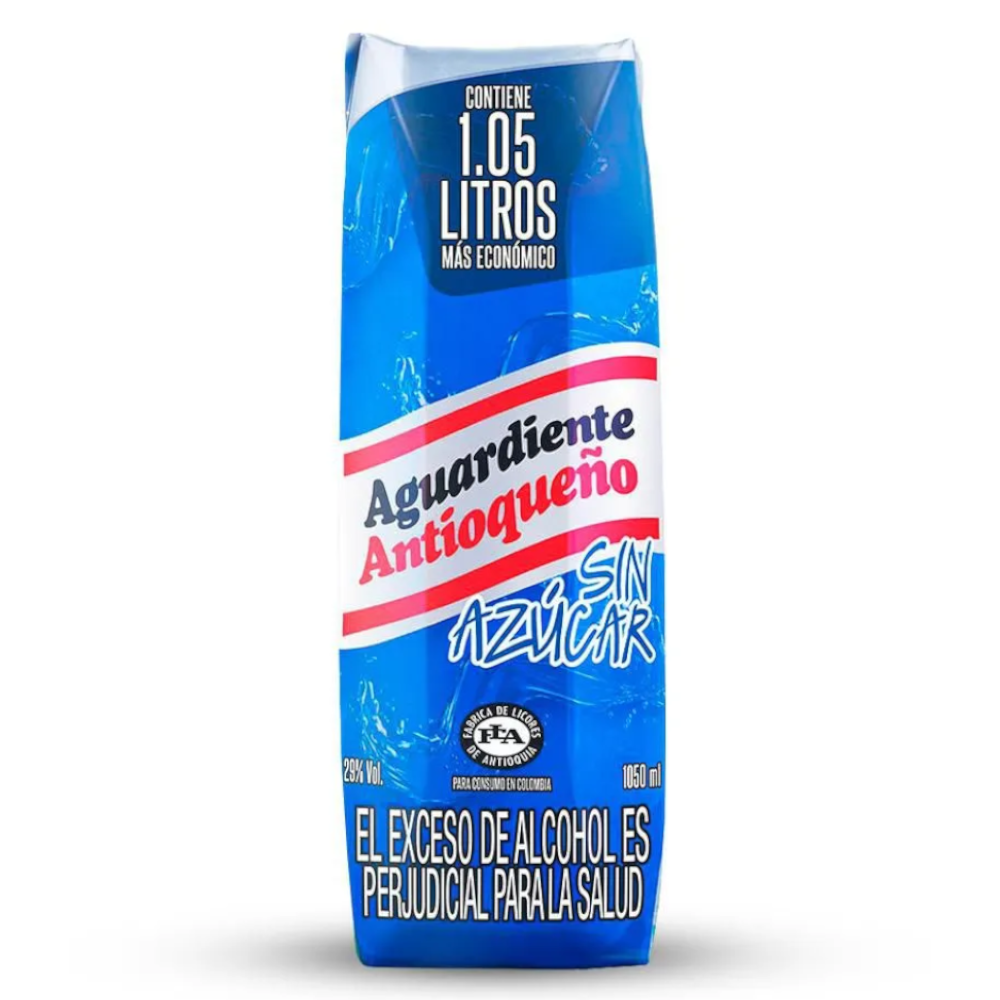 Aguardiente Antioqueño Sin Azúcar Tetrapak 1050Ml