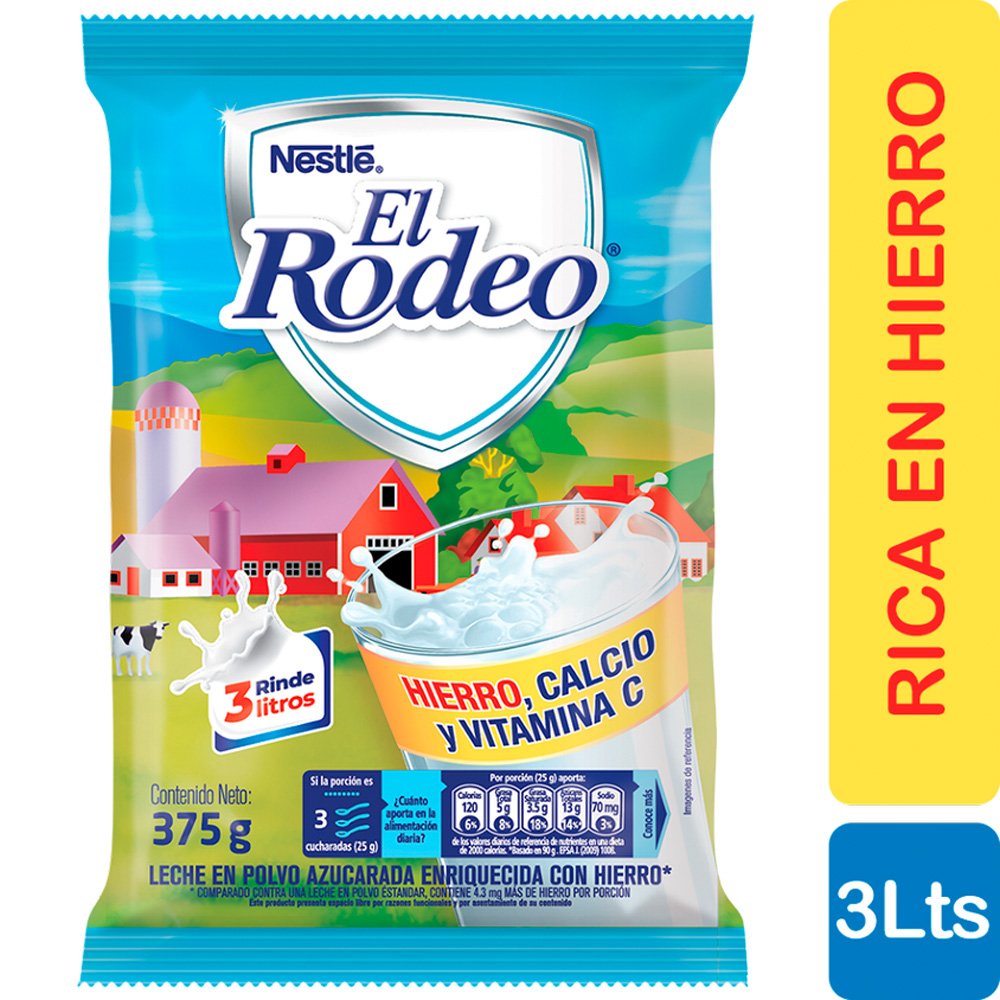 Leche En Polvo Azucarada El Rodeo 375Gr