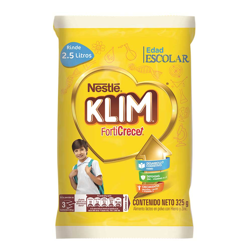 Alimento Lácteo Klim Forticrece Bolsa 325Gr
