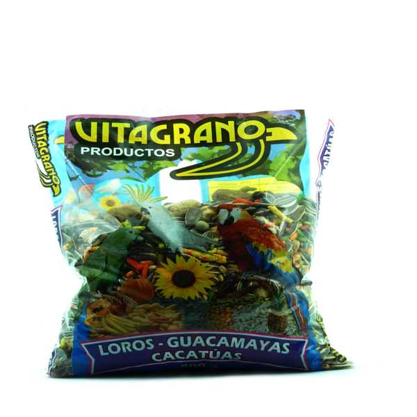 Alimento Vitagrano Loros Cacatuas y Guacamayas 500Gr