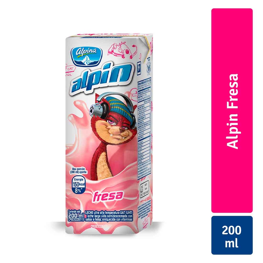 Alpin Fresa Tetrapak 200Ml