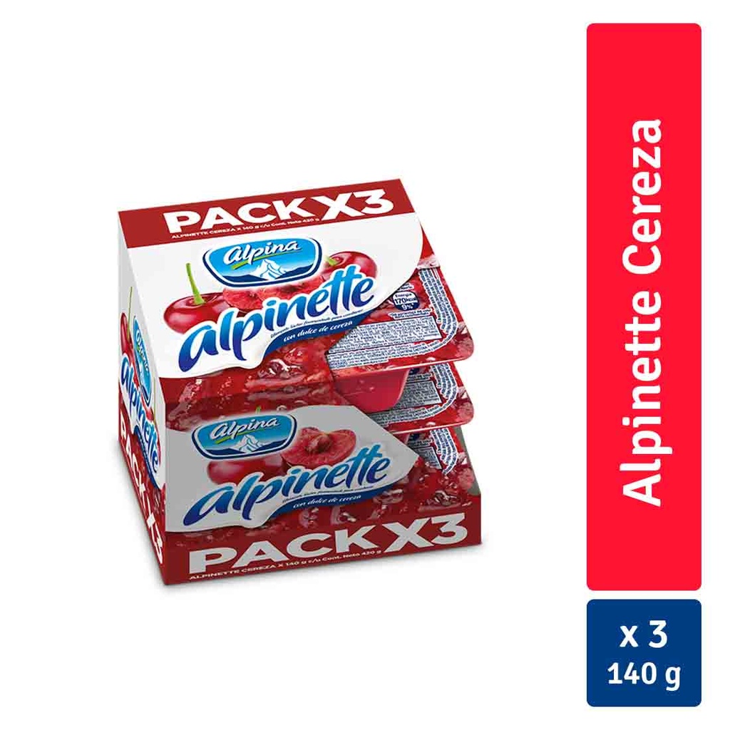 Alpinette Cereza 3 Unidades 420Gr