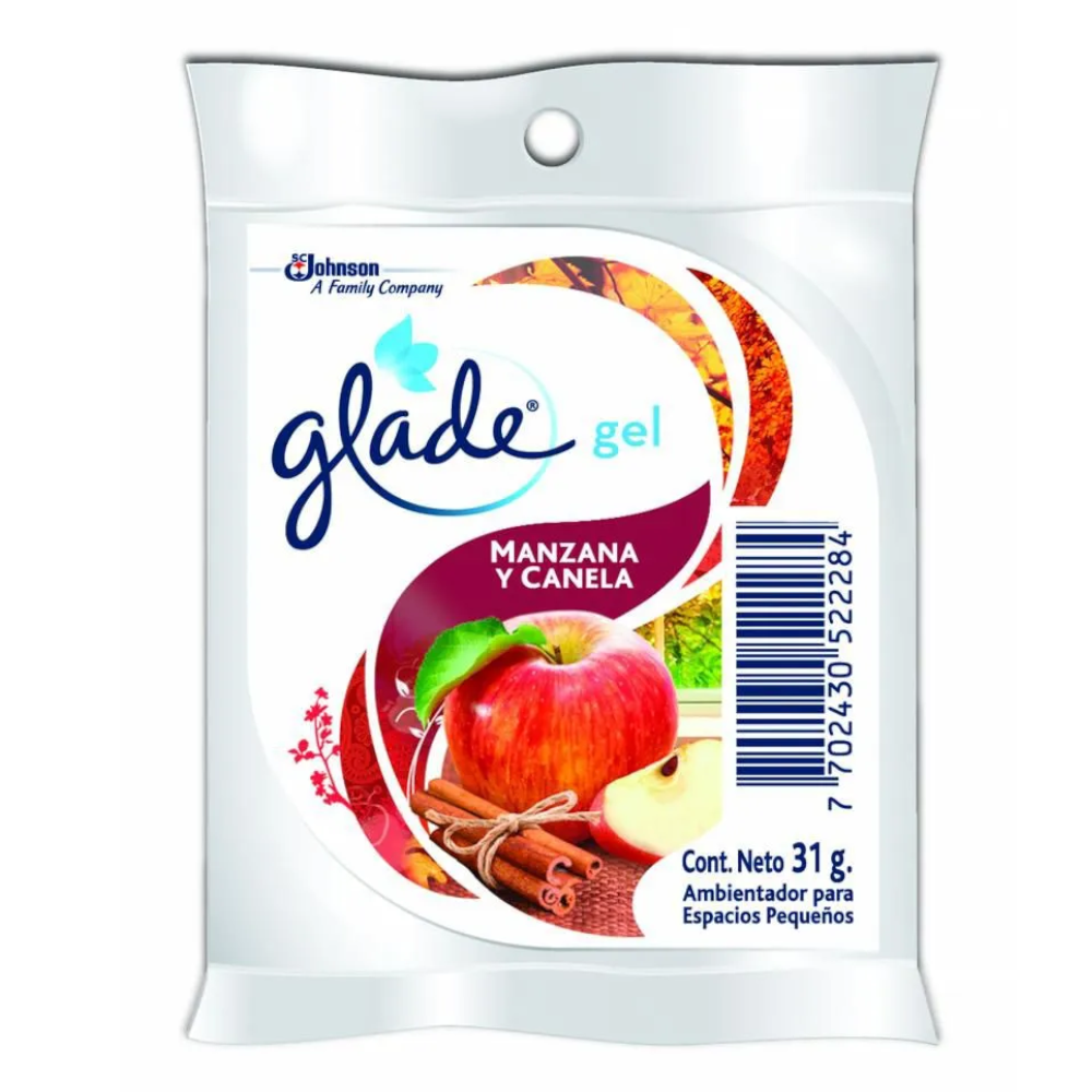 Ambientador Glade Manzana Y Canela Gel 31Gr