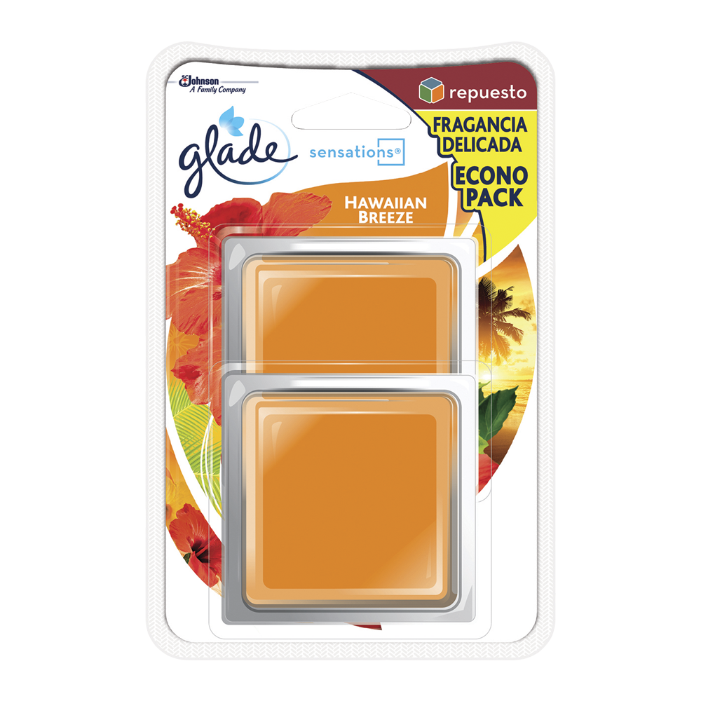 Ambientador Glade Sensations Hawaiian Repuesto 2 Unidades 16Gr