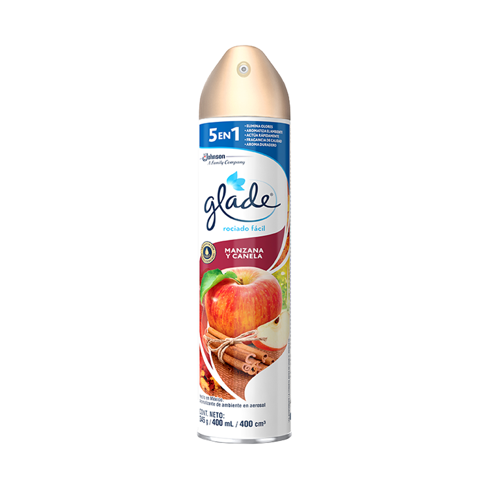 Ambientador Glade Spray Manzana Canela 400Ml