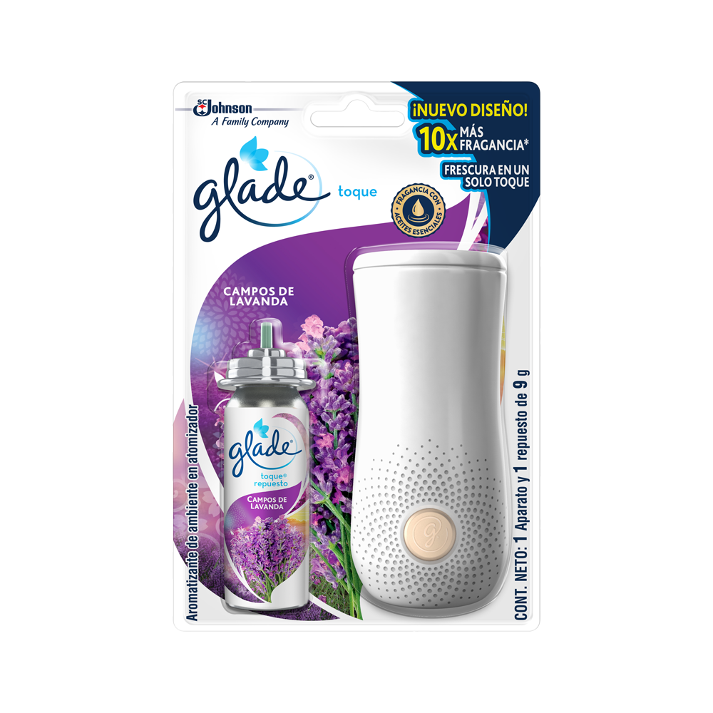Ambientador Glade Toque Lavanda Aparato + Repuesto 12Ml