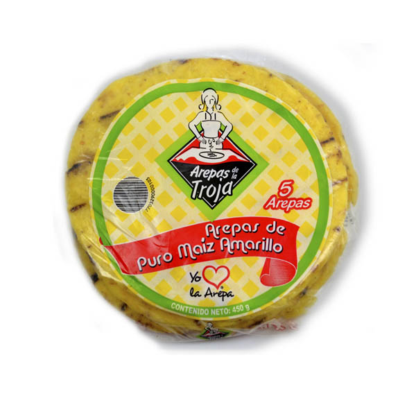 Arepa Maiz Amarillo De La Finca 5 Unidades 450Gr