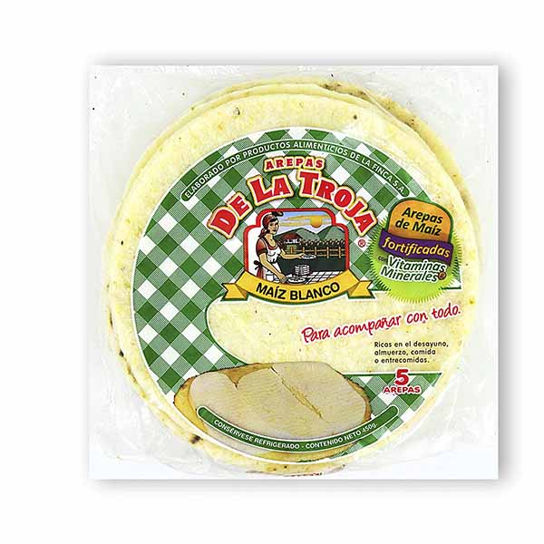 Arepa Maiz Blanco De La Troja 5 Unidades 450Gr