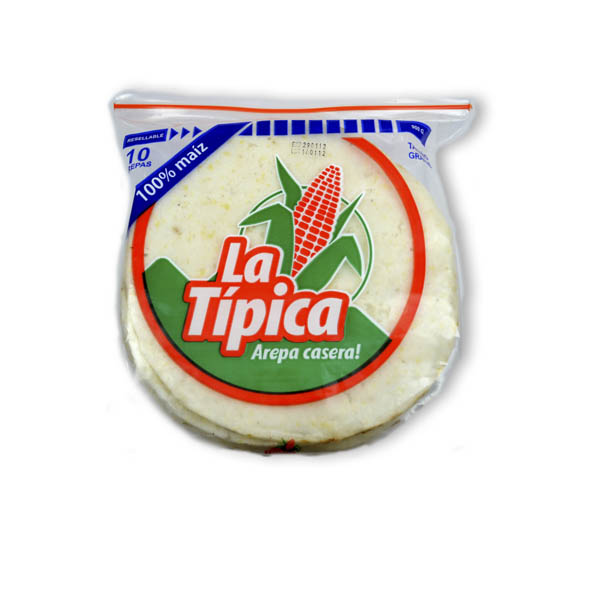 Arepa Maíz La Típica Grande 10 Unidades 900Gr