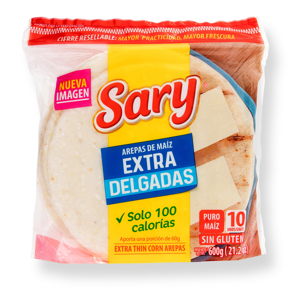 Arepas Extradelgadas Sary 10 Unidades 600Gr