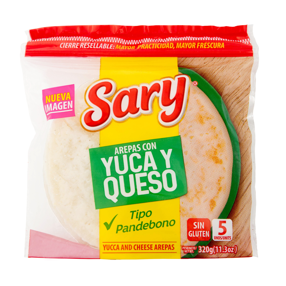 Arepas Yuca Queso Sary 5 Unidades 300Gr